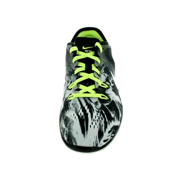 Nike Free 5.0 TR Fit 5 Print Running Shoe - Black/White/Volt - 6.5 - Picture 3 of 9